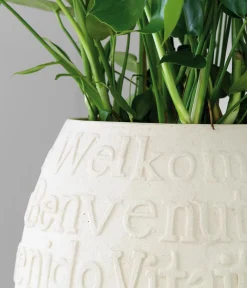 fleur ami Vasen|Blumentöpfe & Übertöpfe > Kunststoff-Vase Welcome, bauchig,