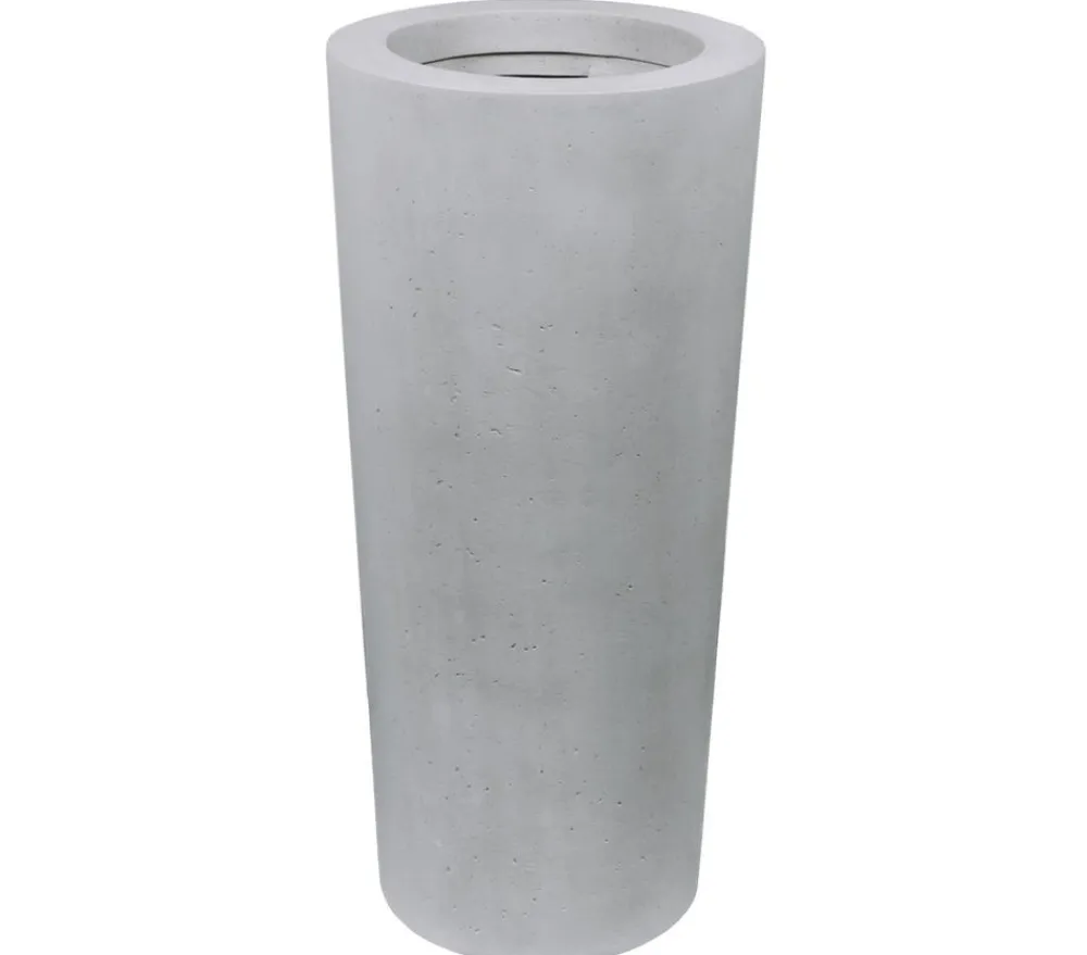 fleur ami Vasen|Blumentöpfe & Übertöpfe - Polystone-Pflanzgefäß Conical, konisch, ca. Ø43/H80 cm Grau
