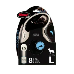 flexi® Hundeleine Gurt-Leine New Comfort, Large, 8 m Schwarz Discount