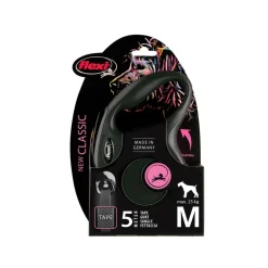 flexi® Hundeleinen - Hundeleine Gurt-Leine New Classic, Medium, 5m Schwarz