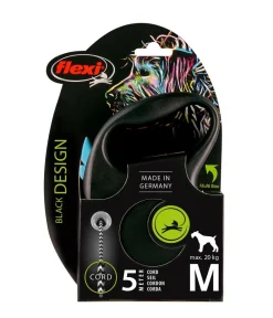flexi® Hundeleinen > Hundeleine Seil-Leine Black Design, Medium, 5 m