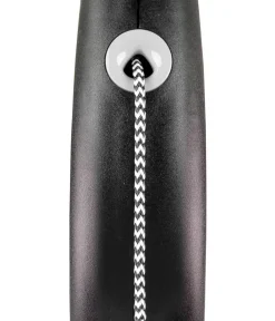 flexi® Hundeleine Seil-Leine Black Design, Medium, 5 m Schwarz New
