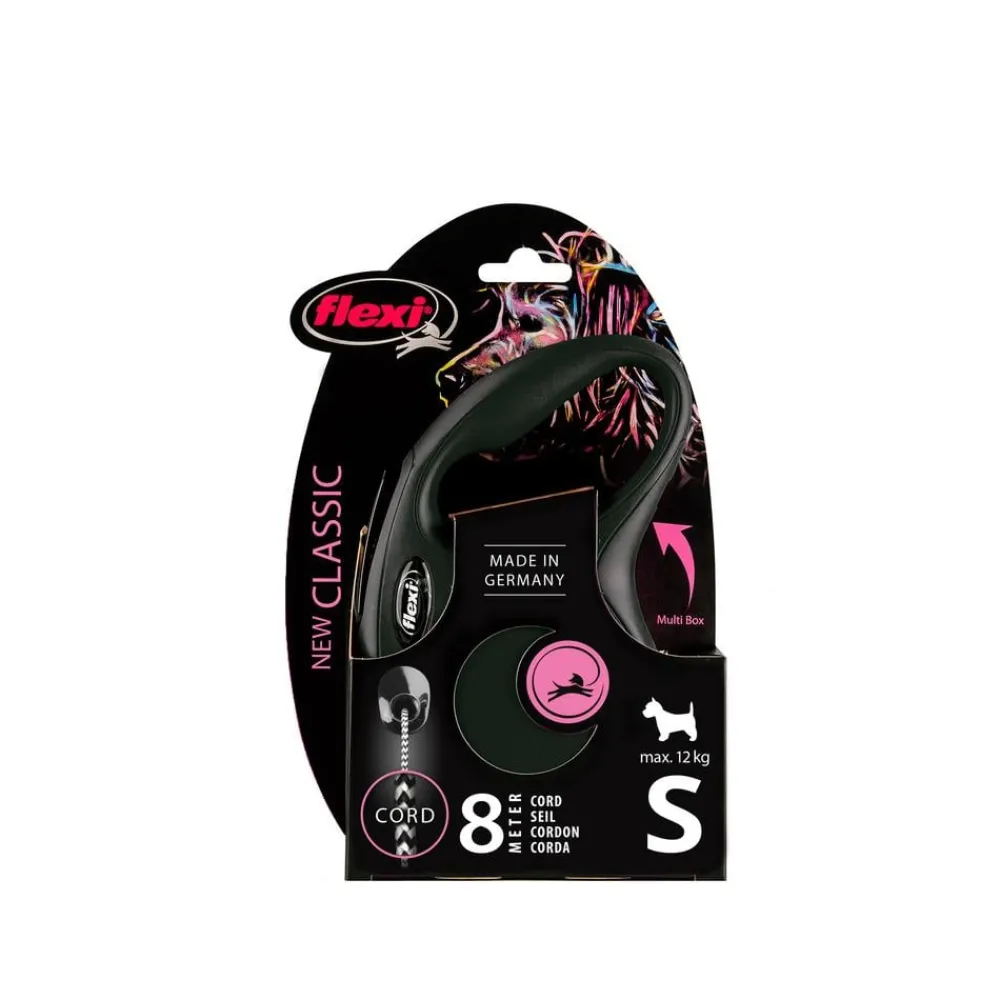 flexi® Hundeleinen - Hundeleine Seil-Leine New Classic, Small, 8m Schwarz