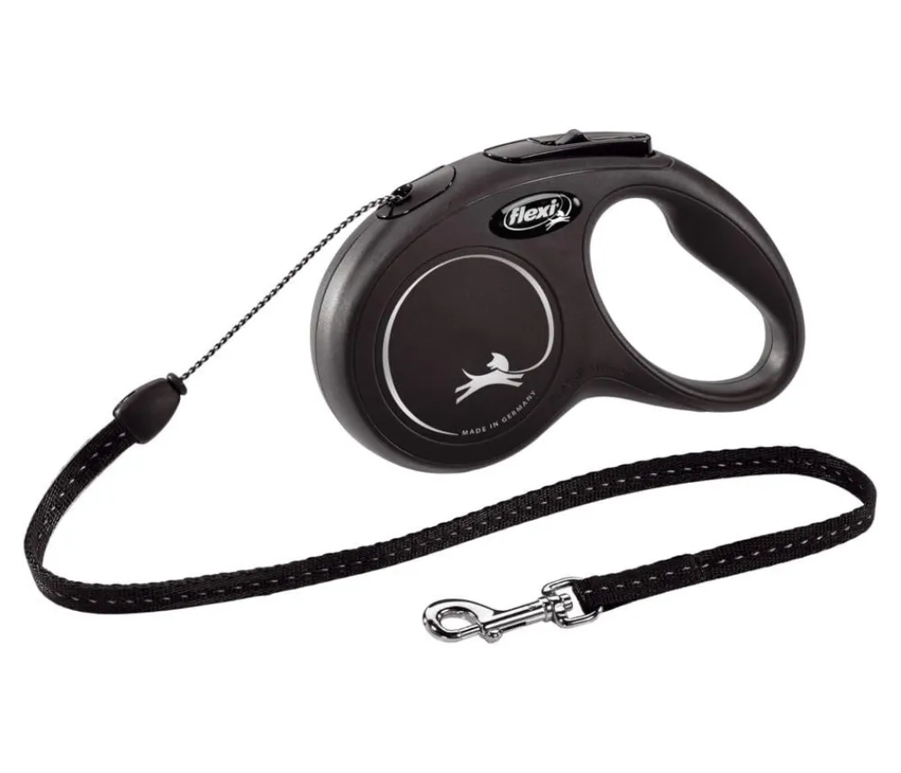 flexi® Hundeleine Seil-Leine New Classic, Small, 5m Schwarz Sale