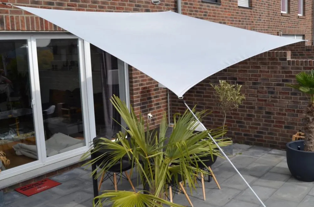 Floracord Sonnensegel, rechteckig, ca. B400/T300 cm Grau Best