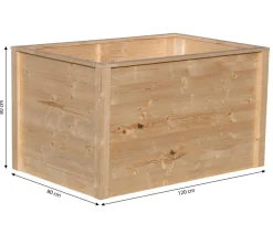 Floragard Spezialerde|Hochbeete & Frühbeete > Hochbeet-Set inkl. 540 l Bio-Füllung, ca. B120/H80/T80 cm