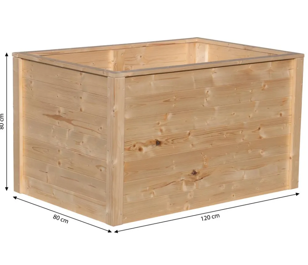 Floragard Spezialerde|Hochbeete & Frühbeete > Hochbeet-Set inkl. 540 l Bio-Füllung, ca. B120/H80/T80 cm