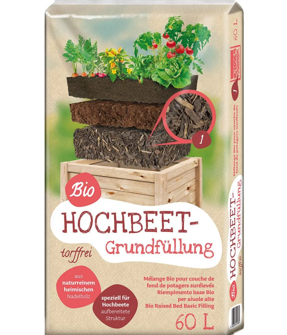 Floragard Spezialerde|Hochbeete & Frühbeete > Hochbeet-Set inkl. 540 l Bio-Füllung, ca. B120/H80/T80 cm