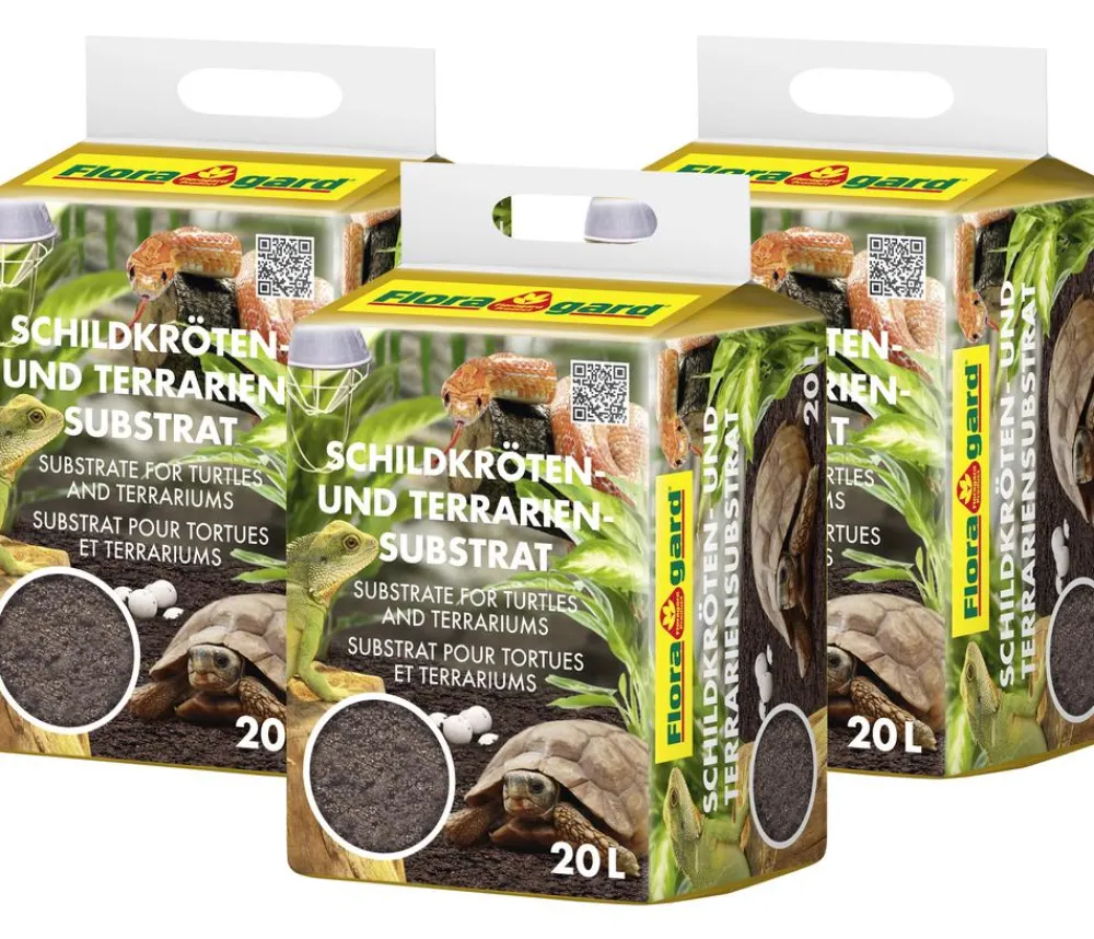 Floragard Blumenerde|Spezialerde - Schildkröten- und Terrariensubstrat, 3 x 20 l
