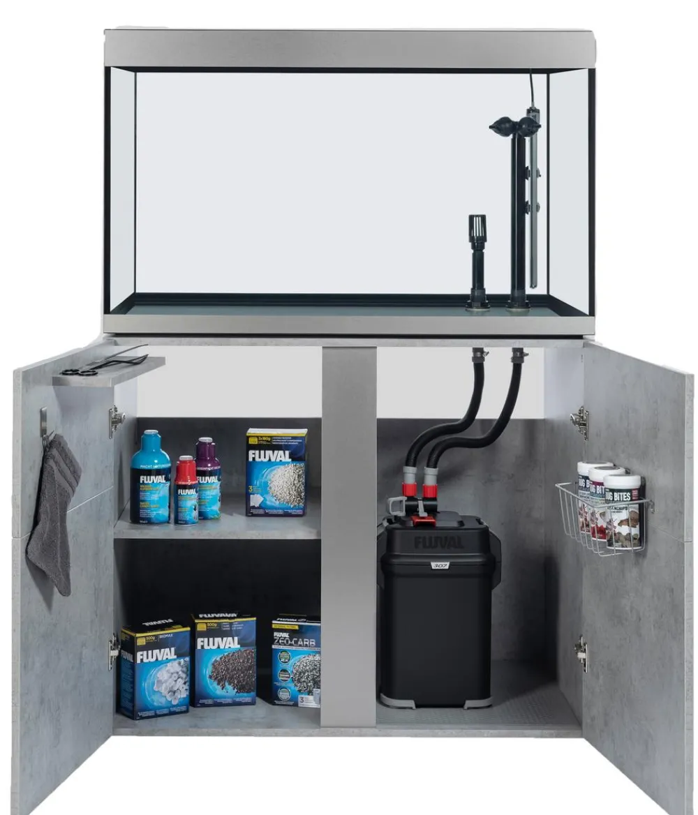FLUVAL® Aquarium Kombination Siena 270, ca. B90/H128/T55 cm, 272 l Dunkelgrau Discount