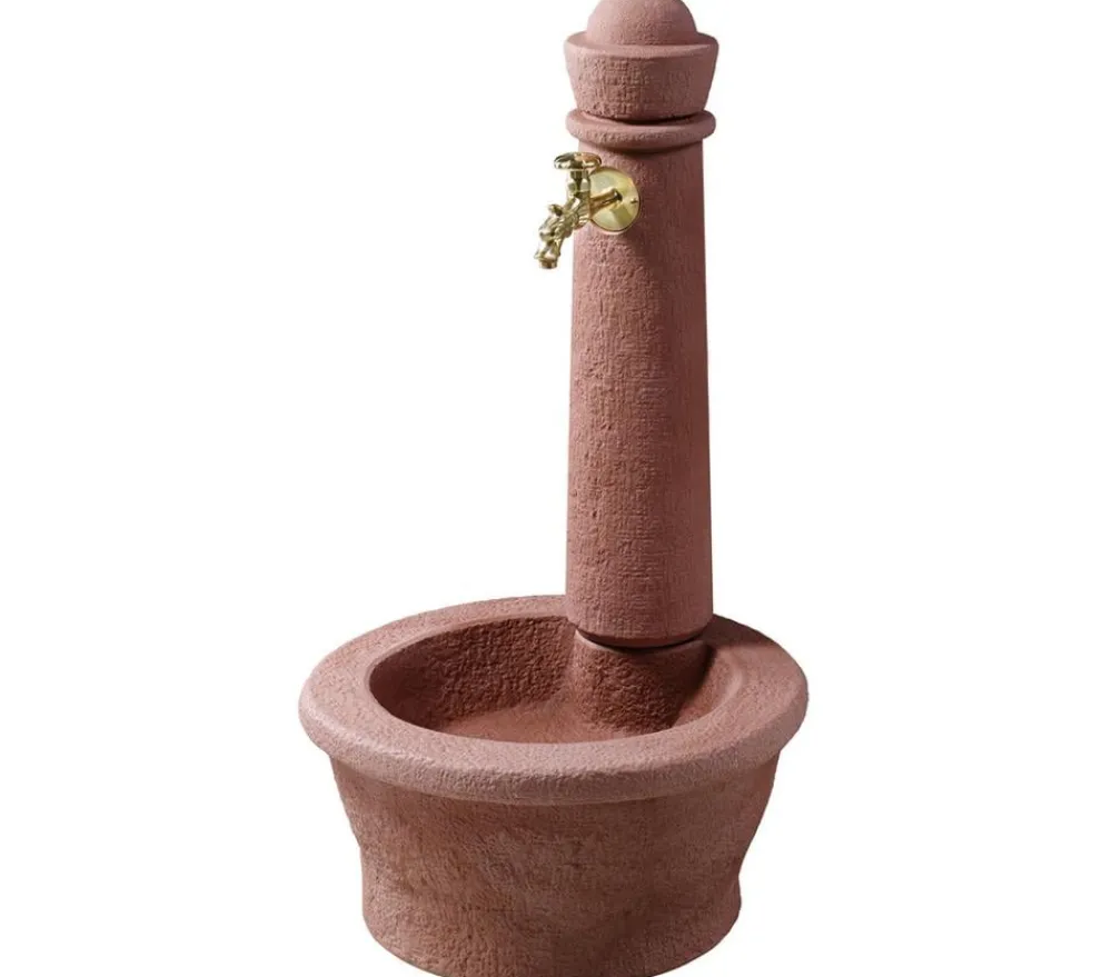 Garantia Kunststoff-Gartenbrunnen Roma, Ø 54 x 100 cm Braun Sale
