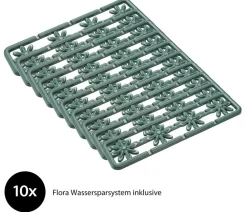 Garantia Hochbeete & Frühbeete > Kunststoff-Hochbeet Ergo Quadro Wood inkl. Wassersparsystem