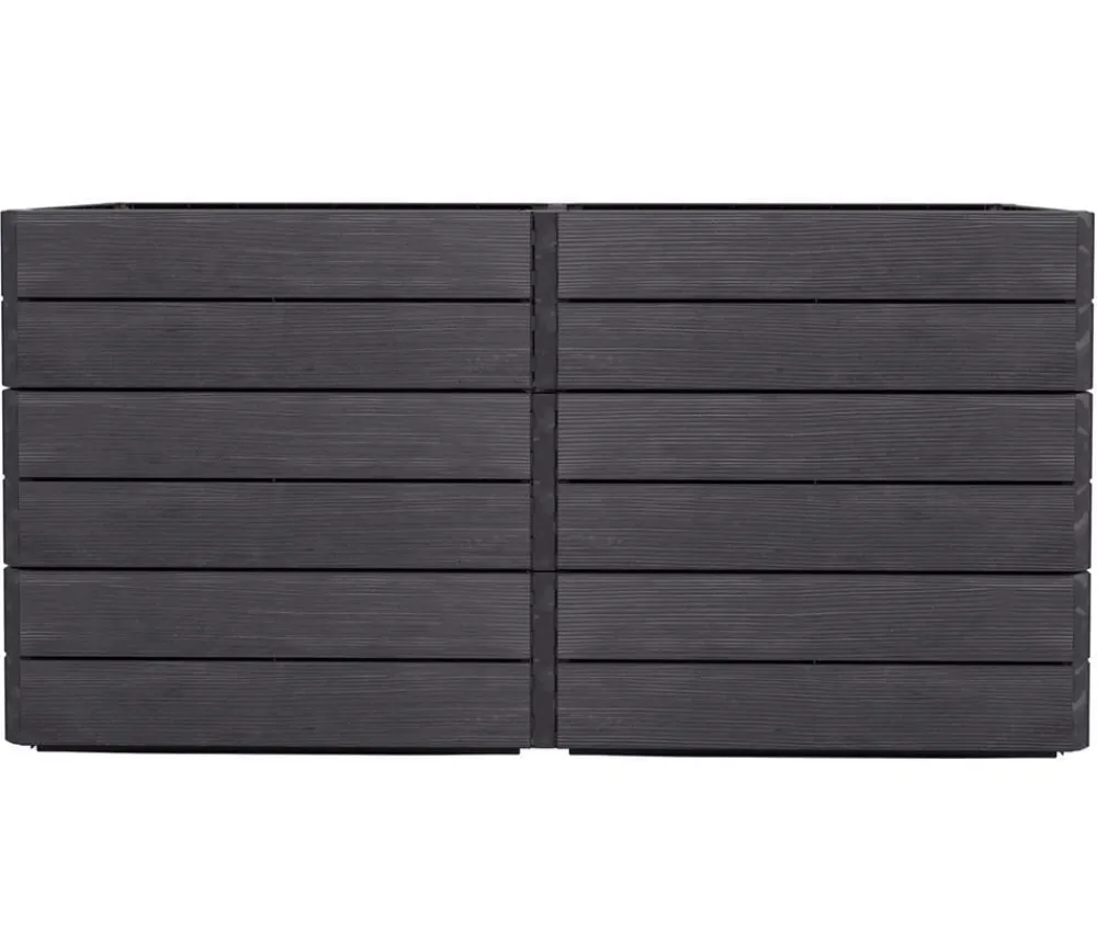 Garantia Hochbeete & Frühbeete > Kunststoff-Hochbeet Ergo Quadro Wood inkl. Wassersparsystem