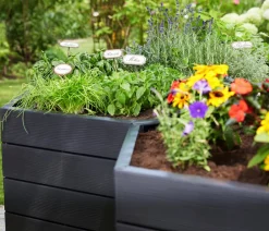 Garantia Kunststoff-Hochbeet Ergo Wood inkl. Wassersparsystem Hot