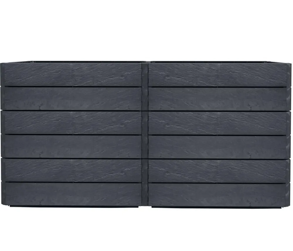 Garantia Hochbeete & Frühbeete > Kunststoff-Hochbeet Ergo Quadro Stone inkl. Wassersparsystem