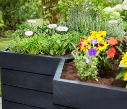 Garantia Kunststoff-Hochbeet Ergo Stone inkl. Wassersparsystem Anthrazit New