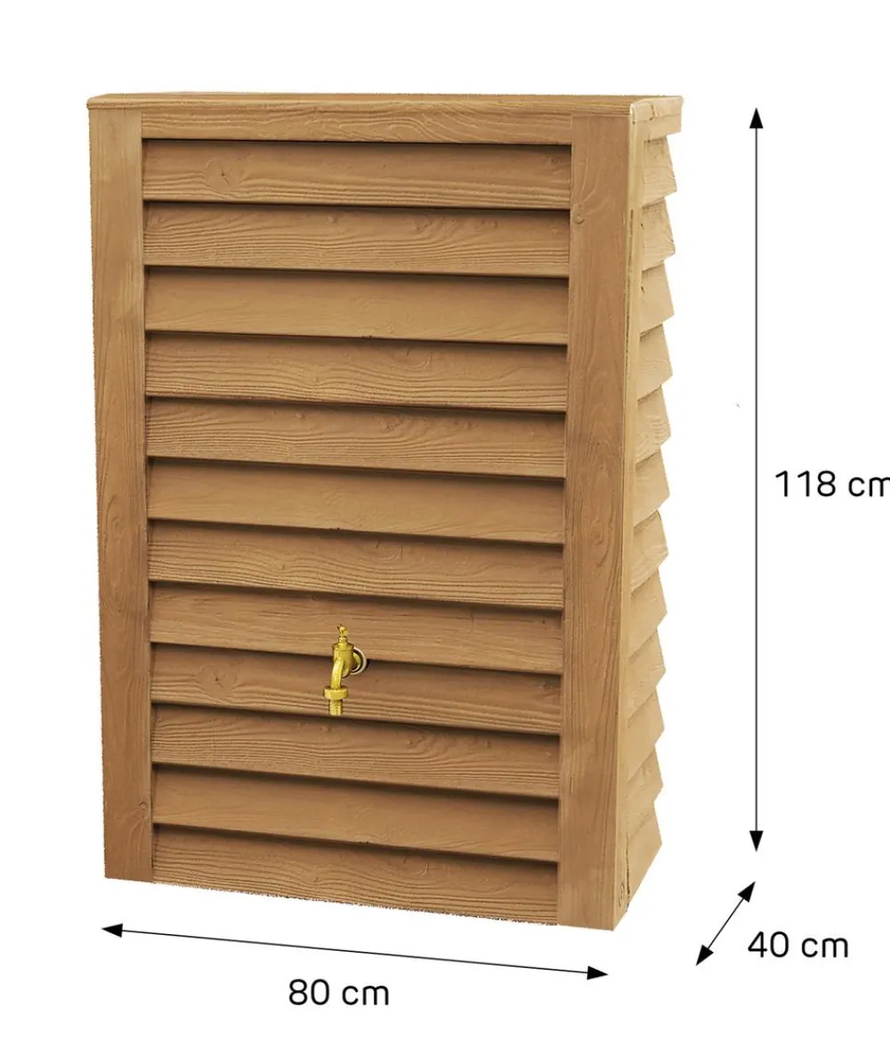 Garantia Regentonnen & Zisternen - Woody Junior Wandtank, ca. 300 l Hellbraun