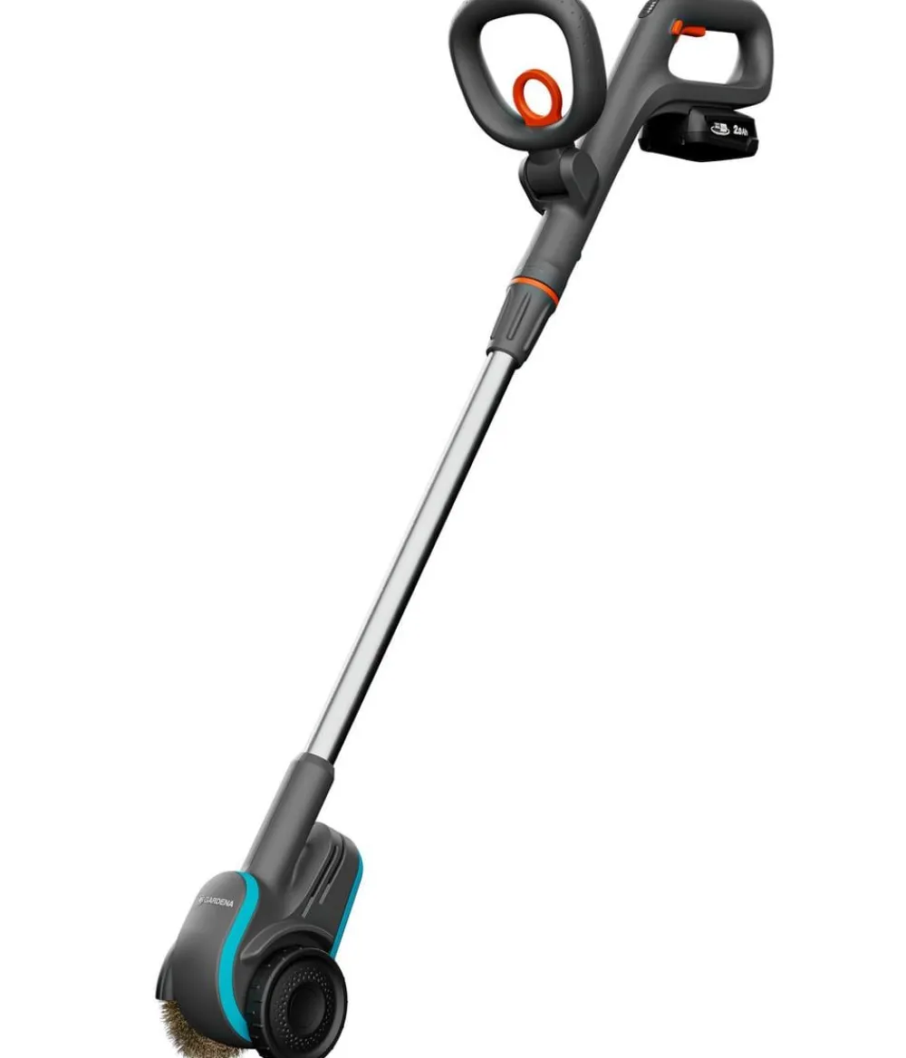 Gardena Gartengeräte - Akku-Fugenbürste EasyWeed 1800/18V P4A Ready-To-Use Set, ca. B16,3/H97,1/T24,2 cm