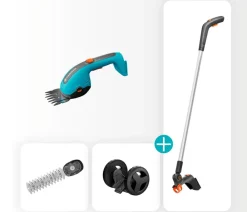 Gardena Heckenschere & Gartenschere - Akku-Grasscheren-Set PowerCut 20/18V P4A Grau
