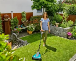 Gardena Rasenmäher & Rasentrimmer - Akku-Rasenmäher-Set HandyMower 22/18V P4A, ca. B34,5/H126/T38,5 cm