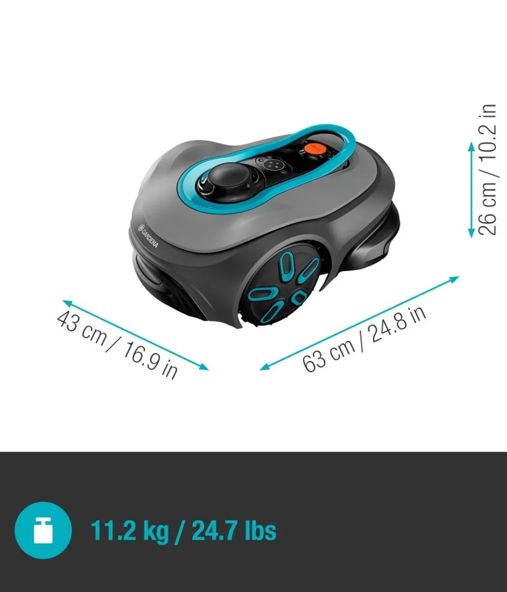 Gardena kabelloser Mähroboter smart SILENO free 800 m² Set, ca. B43/H63/T26 cm Hot
