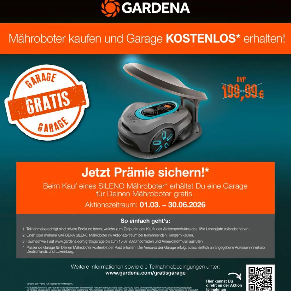 Gardena Rasenmäher & Rasentrimmer > Mähroboter smart SILENO sense 600 m², ca. B60,3/H26,2/T40,5 cm