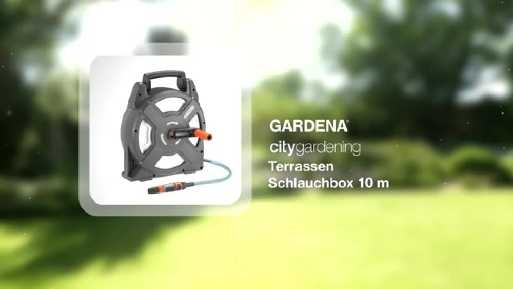 Gardena Gartenschläuche & Zubehör - Terrassen-Schlauchbox City Gardening, ca. 10 m Dunkelgrau