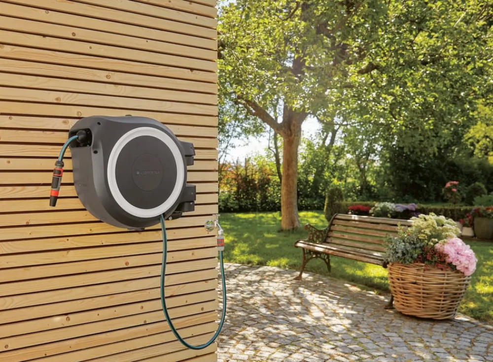 Gardena Gartenschläuche & Zubehör - Wand-Schlauchbox RollUp M/L, ca. 25 m Schwarz