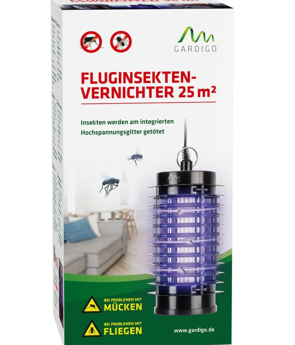 Gardigo Schädlingsbekämpfungsmittel - UV-LED Indoor Fluginsektenvernichter, ca. B11/H20/T10 cm Schwarz
