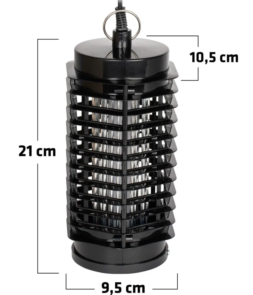 Gardigo Schädlingsbekämpfungsmittel - UV-LED Indoor Fluginsektenvernichter, ca. B11/H20/T10 cm Schwarz