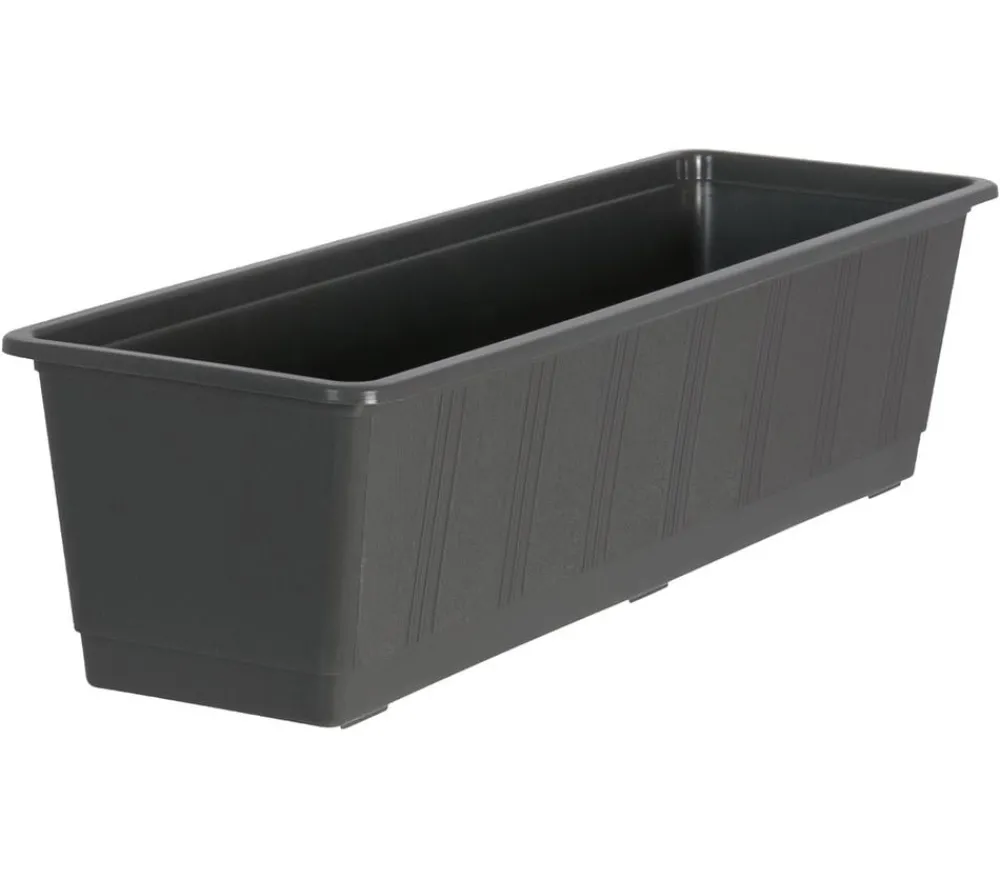 Geli Pflanzkübel & Blumenkästen - Kunststoff-Blumenkasten Dunkelgrau