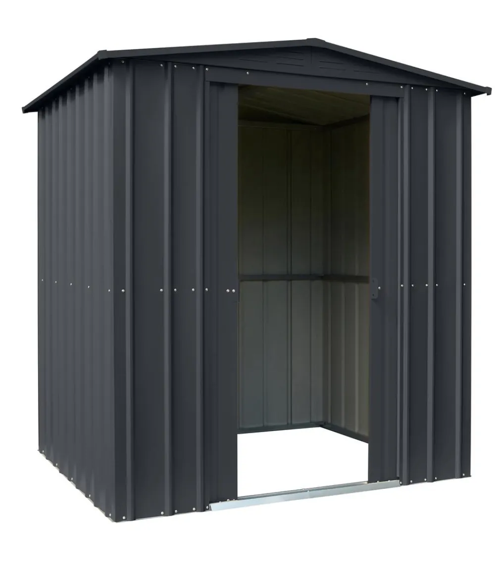 Globel Gerätehaus Somnium 65, ca. B184/H193/T154 cm Dunkelgrau Clearance