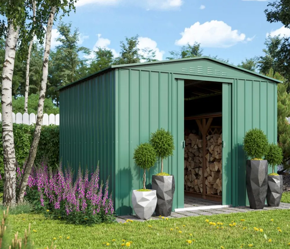 Globel Gerätehaus Somnium 1010, ca. B308/H202/T309 cm Dunkelgrün Hot