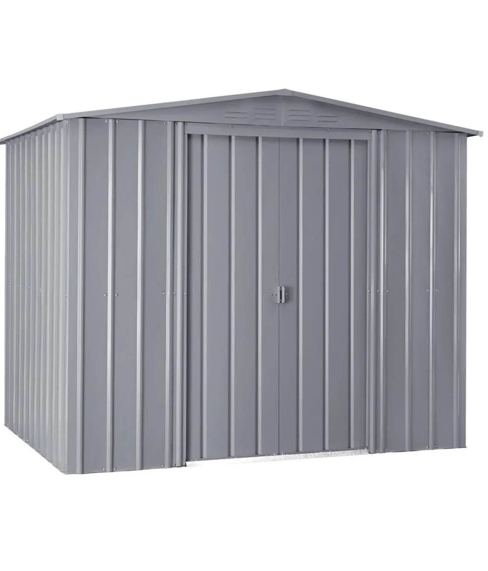 Globel Gartenhäuser & Gerätehäuser - Gerätehaus Somnium 88, ca. B245/H198/T247 cm Silber