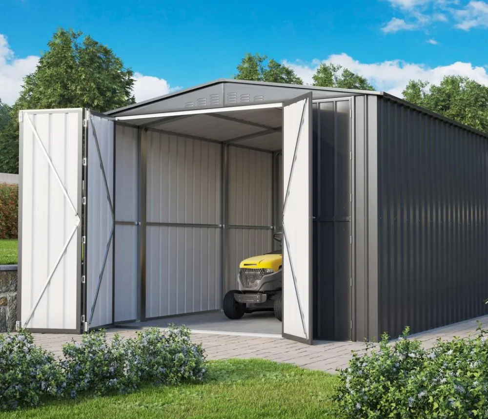 Globel Metallgerätehaus Craft 1510, ca. B308/H225/T464 cm Anthrazit Outlet