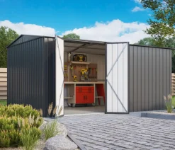 Globel Metallgerätehaus Craft 1510, ca. B308/H225/T464 cm Anthrazit Outlet