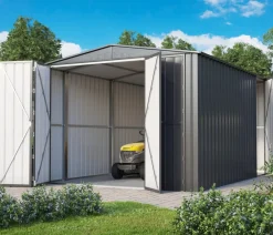 Globel Gartenhäuser & Gerätehäuser|Carports & Garagen - Metallgerätehaus Spacer 1015, ca. B308/H225/T465 cm Anthrazit