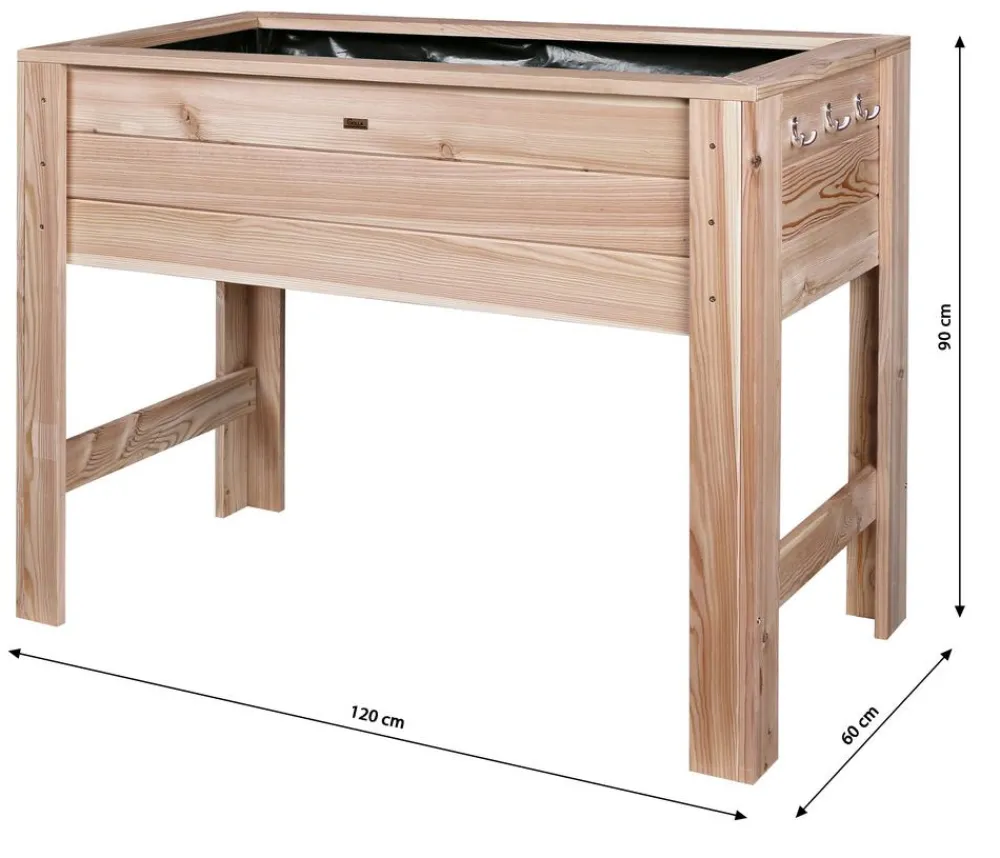 Golla Holzprodukte Hochbeete & Frühbeete > Golla Holz-Balkonhochbeet Lärche, ca. B120/H90/T60 cm