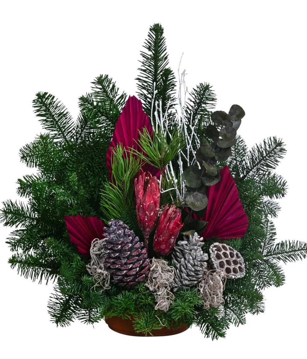 Dehner Grabschmuck & Grabgestaltung > Grabgesteck aus Nobilis-Tanne, , ca. B45/H45/T30 cm