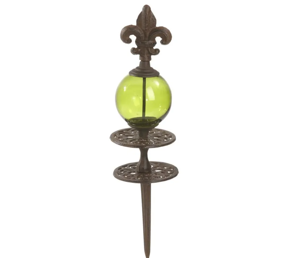 Dehner Gartenzwerge & Gartenfiguren > Gusseisen-Schlauchführung mit Glaskugel