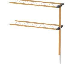 GUSTA GARDEN Rankgitter & Obelisken - Beeren-Rankhilfe Berry Buddy Erweiterung, ca. B119/H139/T35 cm Natur