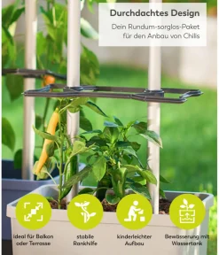 GUSTA GARDEN Pflanzkübel & Blumenkästen|Hochbeete & Frühbeete > Chili-Pflanztopf Charly Chili XL, ca. B34,7/H138/T28,1 cm