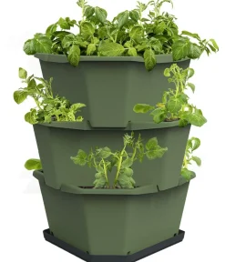 GUSTA GARDEN Kartoffelturm Paul Potato Starter, 3 Etagen, ca. B44/H50/T44 cm Dunkelgrün Clearance