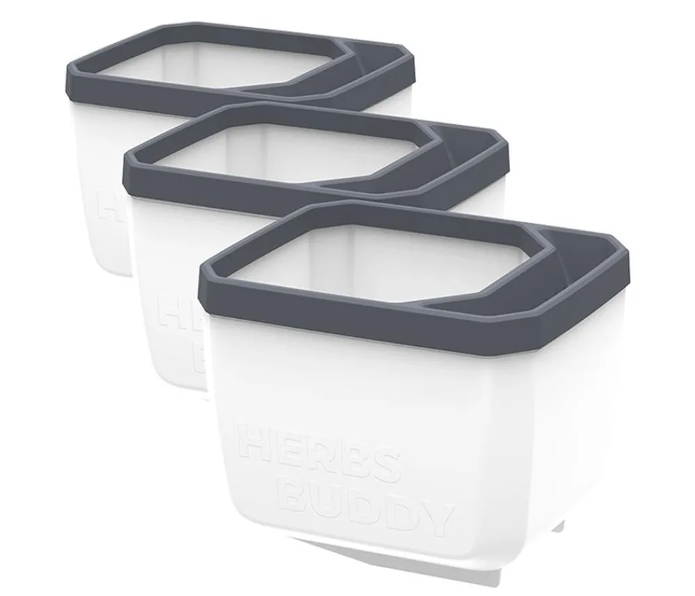 GUSTA GARDEN Kräutertopf Herbs Buddy, ca. B16/H14/T14 cm, 3er-Set Weiß Hot