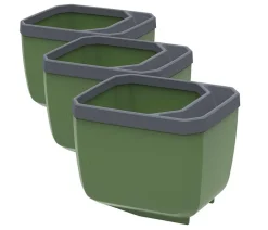 GUSTA GARDEN Kräutertopf Herbs Buddy, ca. B16/H14/T14 cm, 3er-Set Dunkelgrün Outlet