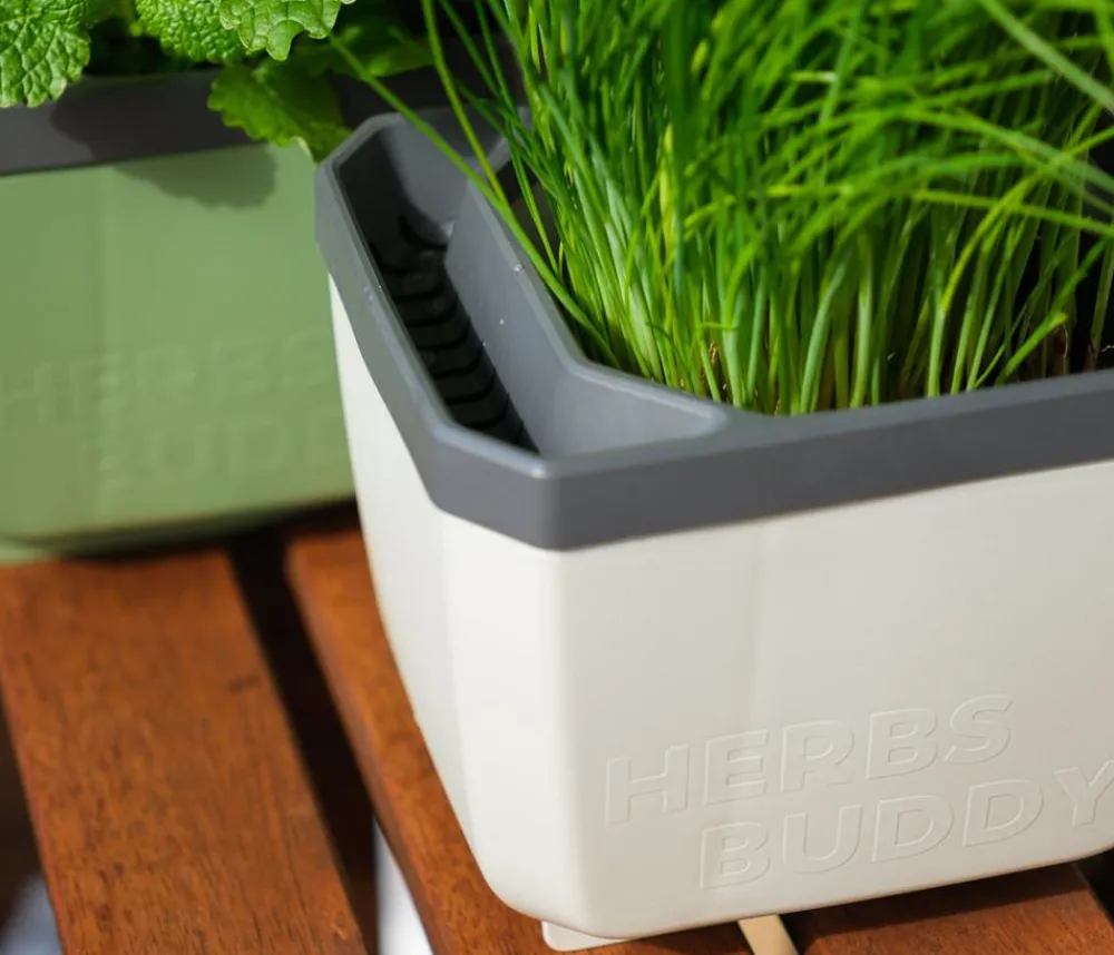 GUSTA GARDEN Kräutertopf Herbs Buddy, ca. B16/H14/T14 cm Weiß