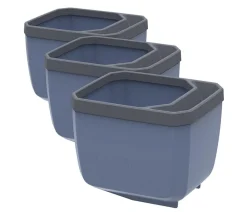 GUSTA GARDEN Hydrosysteme|Blumentöpfe & Übertöpfe - Kräutertopf Herbs Buddy, ca. B16/H14/T14 cm, 3er-Set Blau