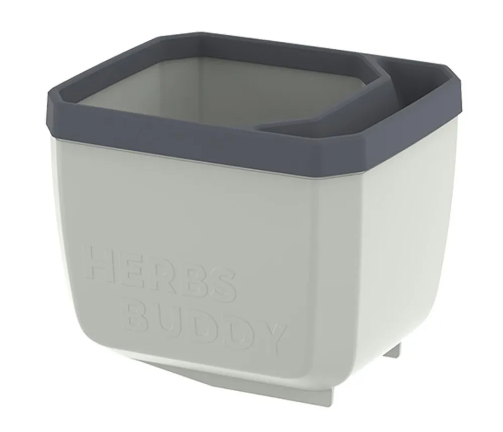 GUSTA GARDEN Hydrosysteme|Blumentöpfe & Übertöpfe - Kräutertopf Herbs Buddy, ca. B16/H14/T14 cm Hellgrau