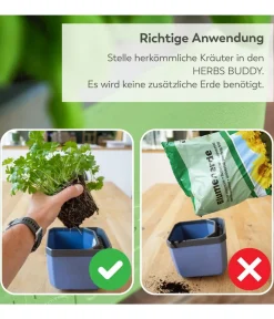 GUSTA GARDEN Blumentöpfe & Übertöpfe|Hochbeete & Frühbeete - Kräutertöpfe Herbs Buddy, ca. B19/H14,3/T13,6 cm, 3er-Set