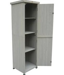 Habau Gartenschrank Ben, ca. B45/H160/T45 cm Grau